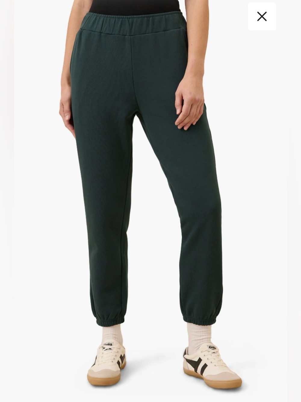 Pact Women's Cloud Brushed Fleece Sweatpant Forest Green Medium